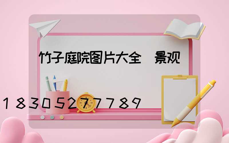 竹子庭院图片大全 景观